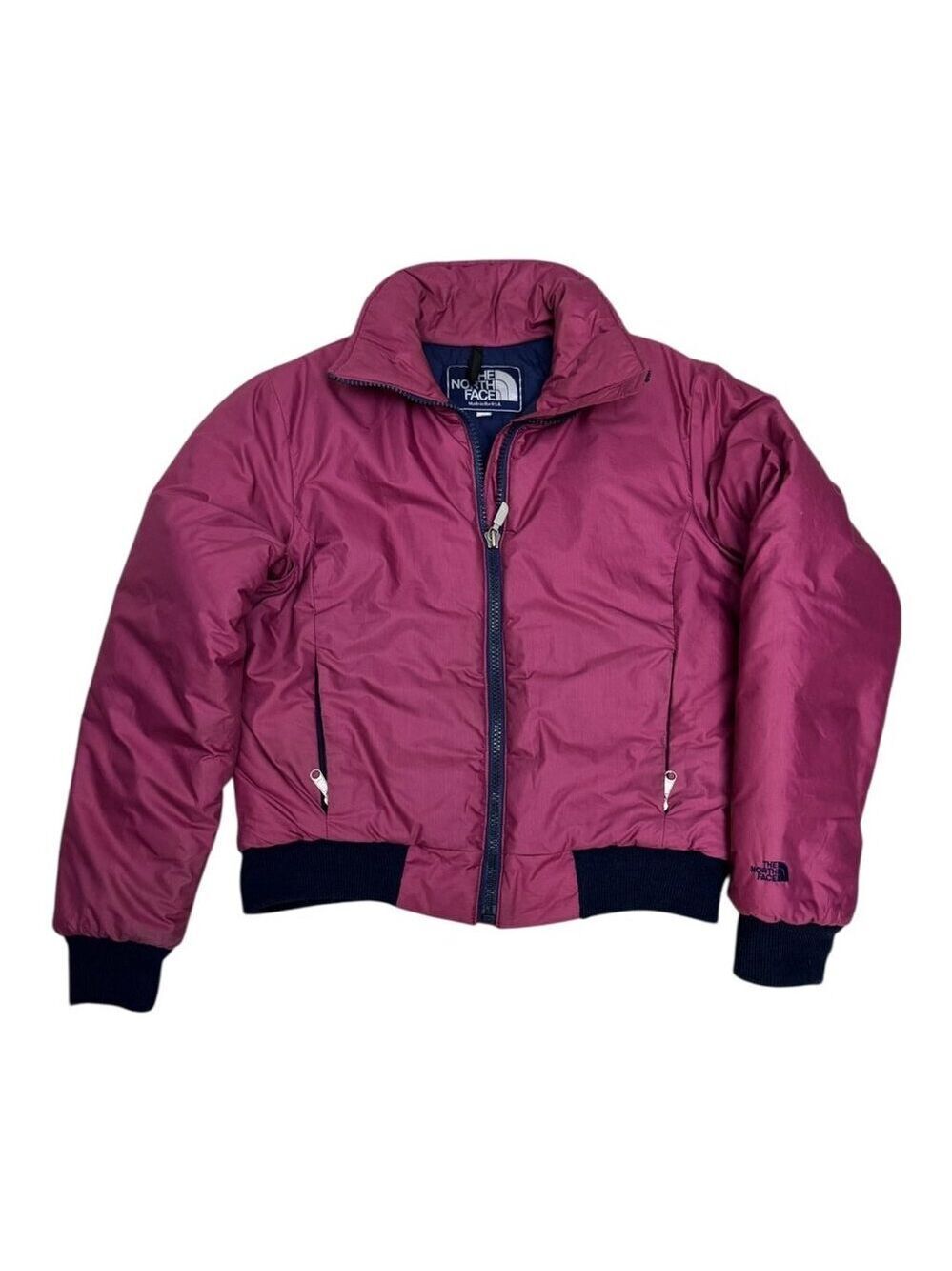 RARE Vintage 80s THE NORTH FACE Pink Puffer Parka Coat Jacket Womens Large